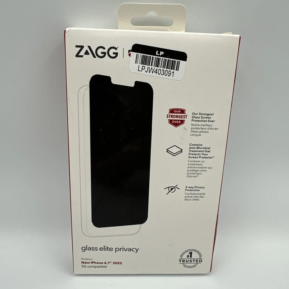Zagg Invisible Shield Glass Elite Privacy Apple iPhone 6.7 2022
